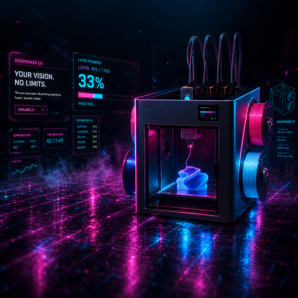 FDM принтер печатает деталь